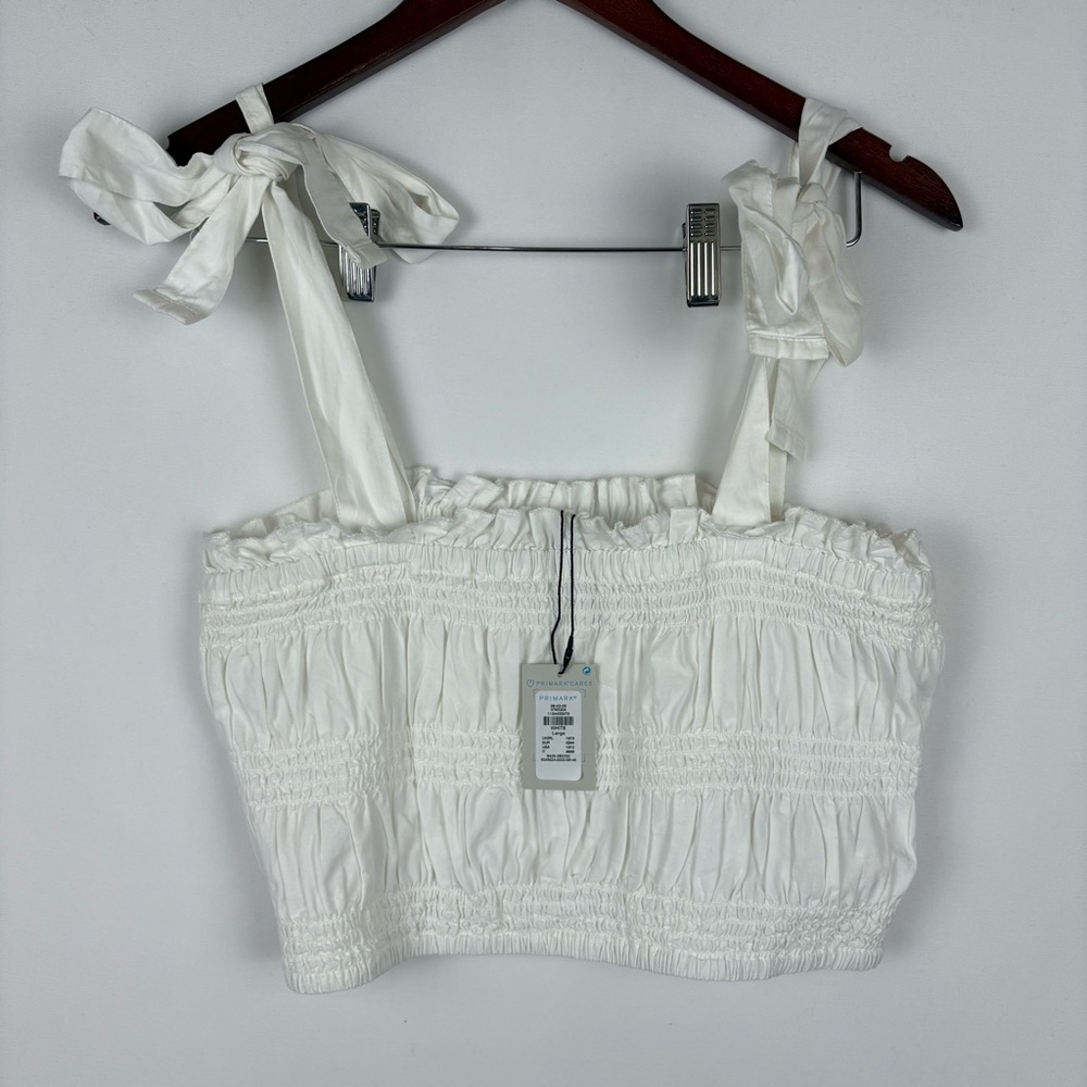 NWT Primark Tie Strap Bubble Crop‎ Tank Top